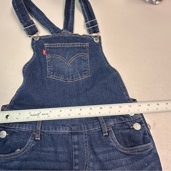 Levi’s Girls Blue Shoecut Denim Overalls Stretch Size 14 Regular - Picture 5 of 6